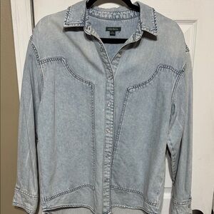 Wild Fable Light Blue Denim Shacket Size Small